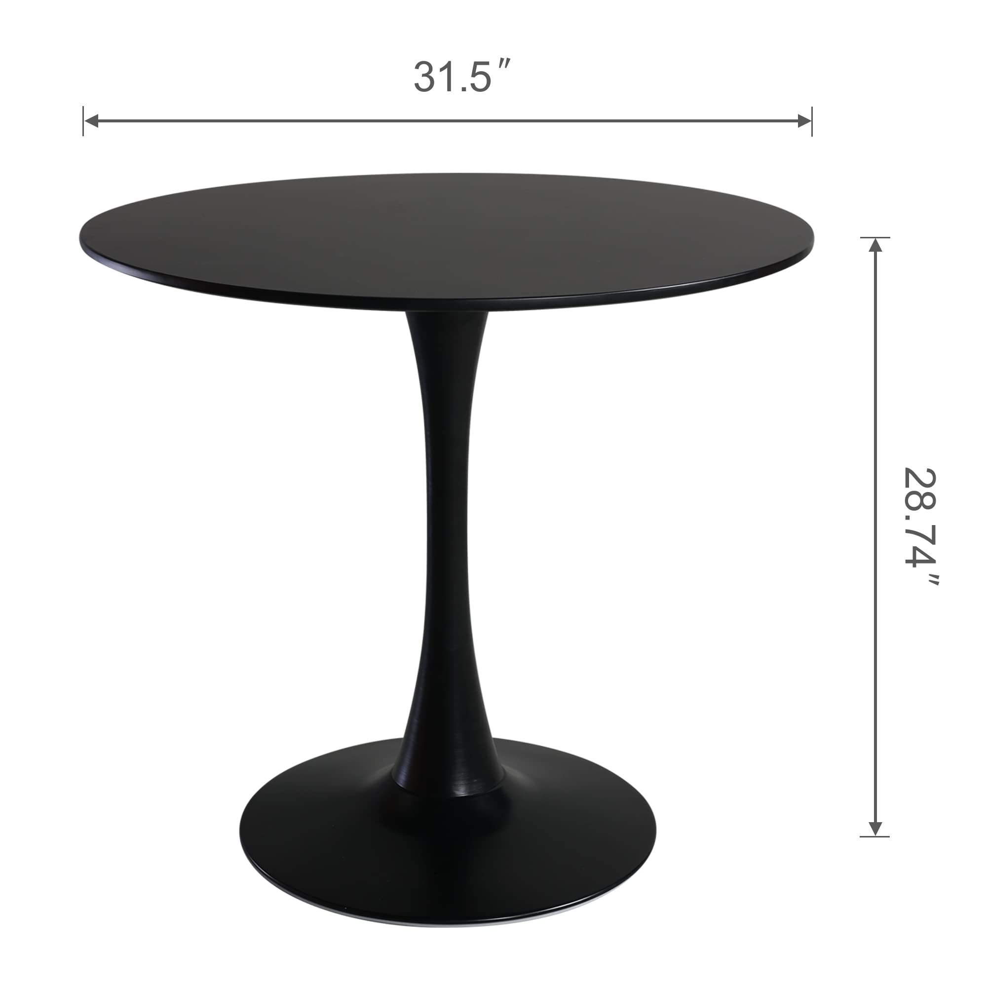 Black Round Dining Table