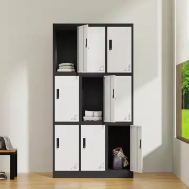9-Door Metallic Cabinet
