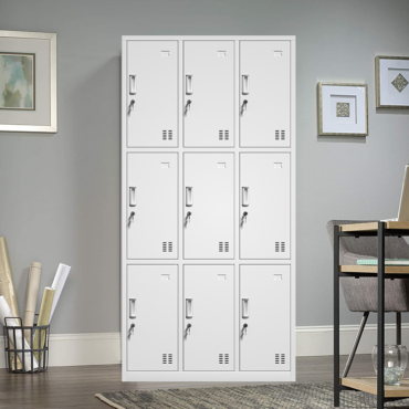 9-Door Metallic Cabinet