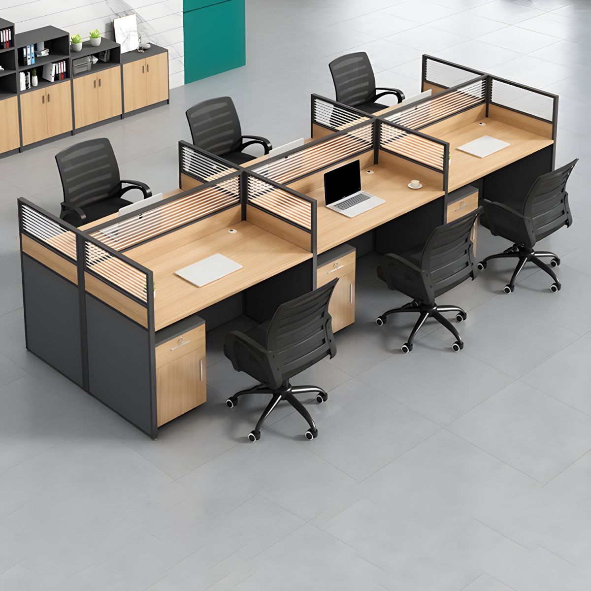 6-Way Modular Workstation - Image 2