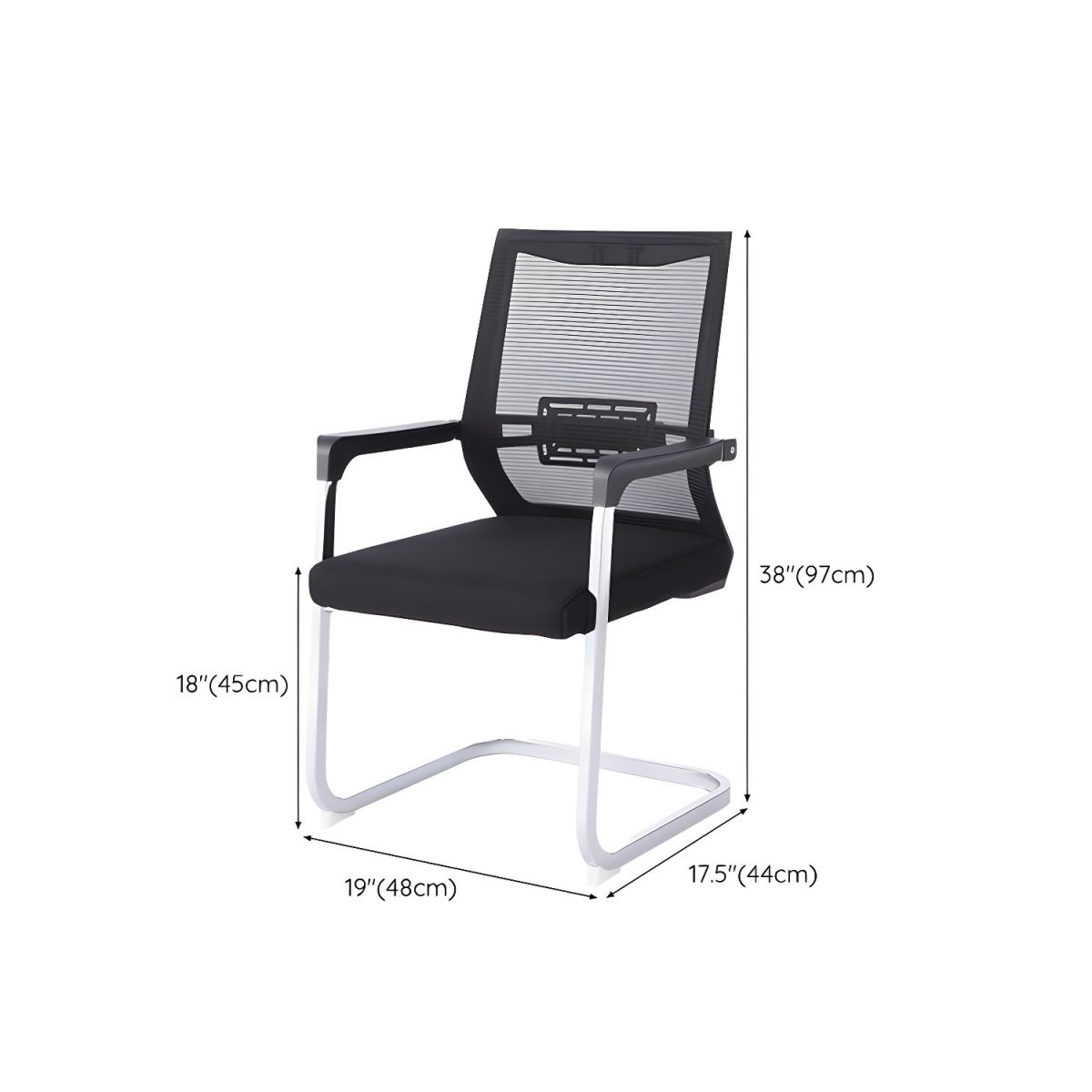 Cantilever Mesh Visitor's Chair - Image 3